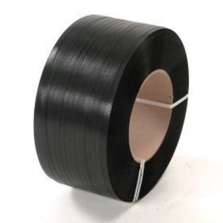 PAC STRAPPING PRODUCTS Global Industrial„¢ Polypropylene Strapping, 1/2"W x 7200'L x 0.026" Thick, 8" x 8" Core, Black 48H.50.2172